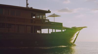 a boat that is sitting in the water