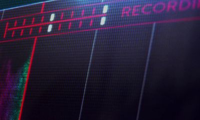 a close up of a computer screen with a sound board