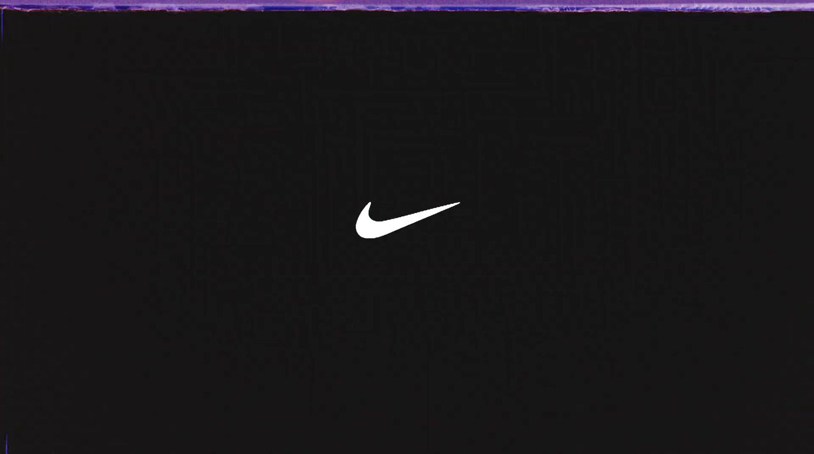 a white nike logo on a black background