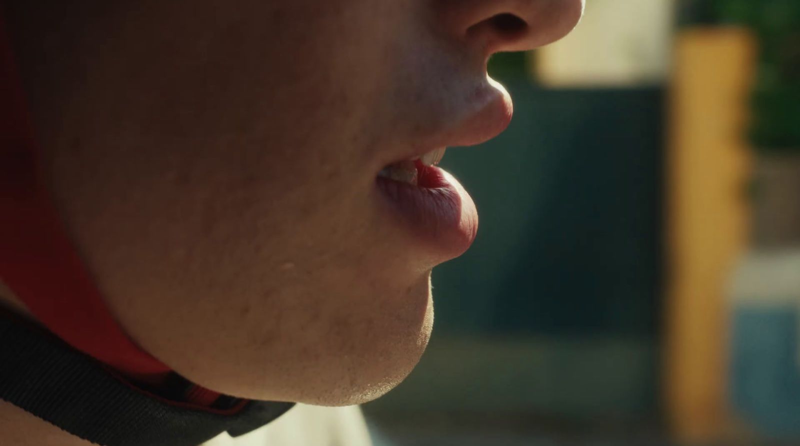 a close up of a person with a tongue sticking out