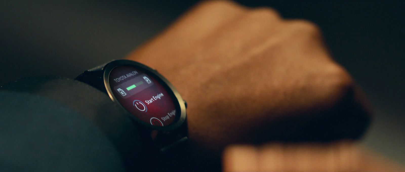 a close up of a smart watch on a person's wrist