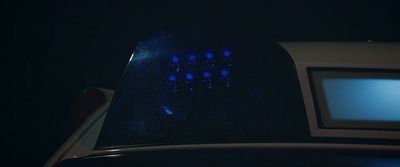 a close up of a car's rear view mirror