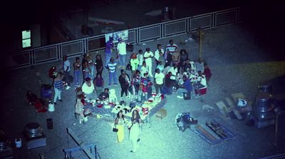 a group of people standing next to each other