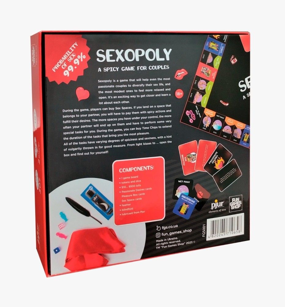 a box containing a game of sexoply