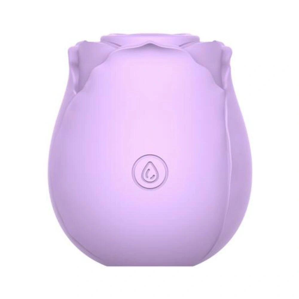 a close up of a purple object on a white background