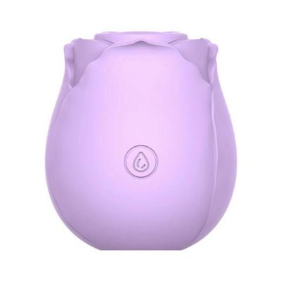 a close up of a purple object on a white background