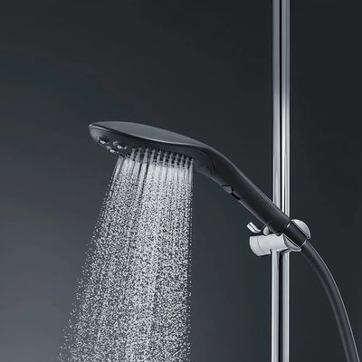a shower head with a spray of water coming out of it