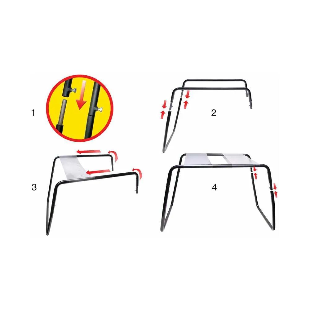 a diagram of a chair with a foot rest