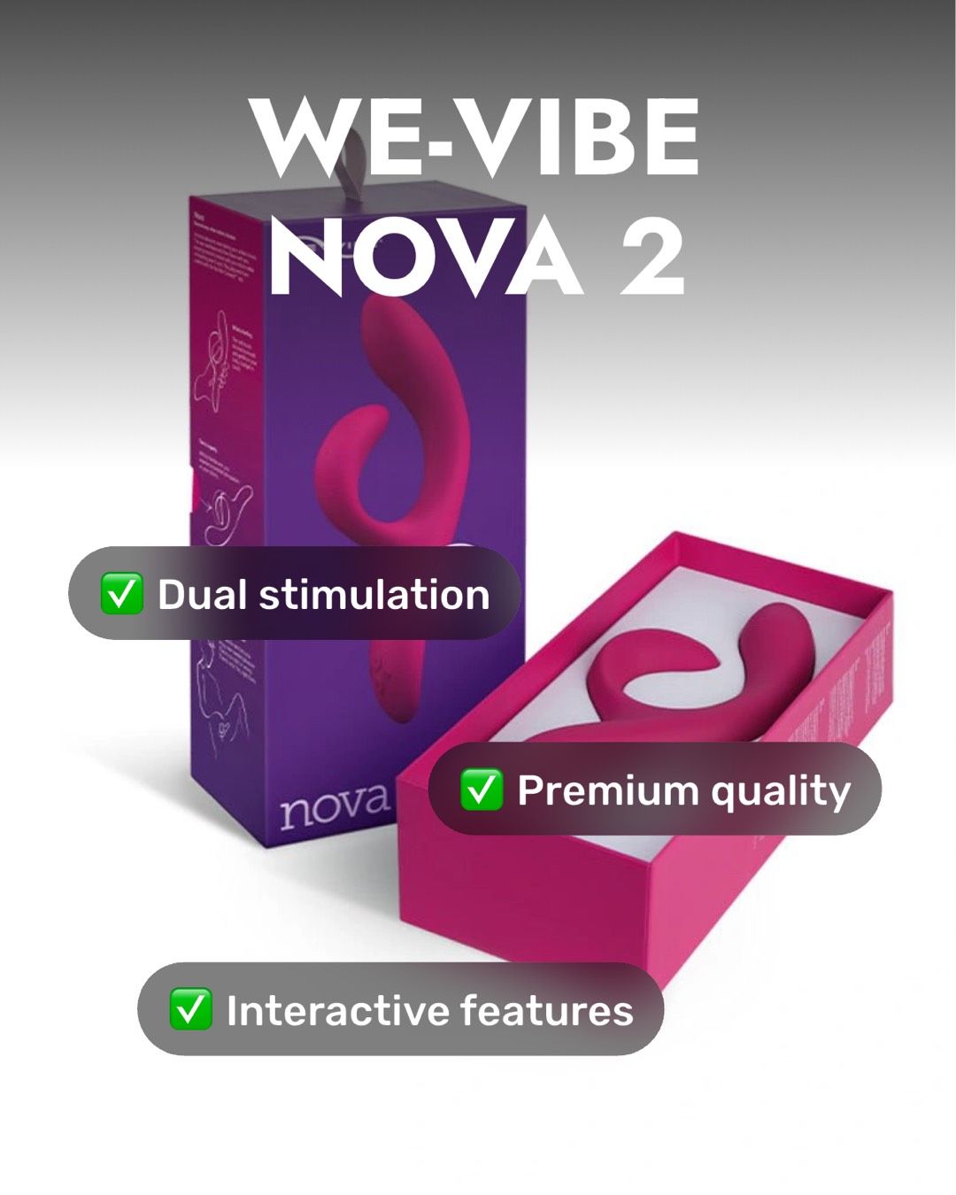 a pink box with a pink logo on it