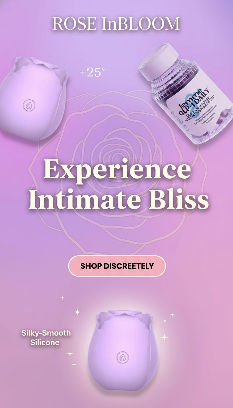 a pink background with the words experience intimate bliss