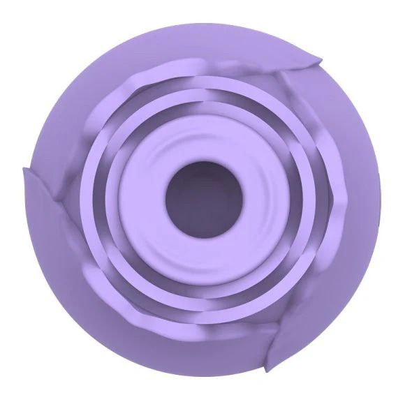 a close up of a purple object on a white background