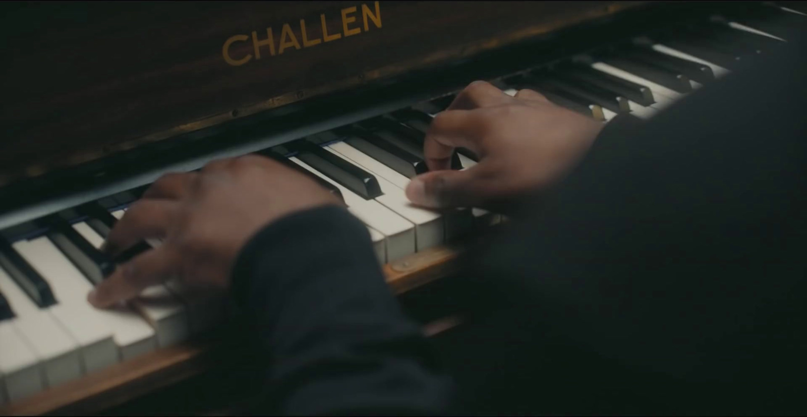 a person playing a piano with their hands