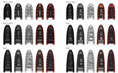 a bunch of different types of boats on a white background