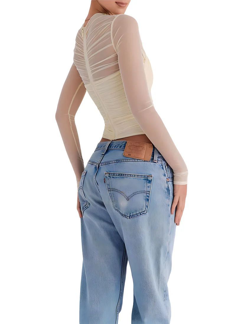 a woman with her back to the camera