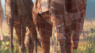 a close up of the legs of a giraffe