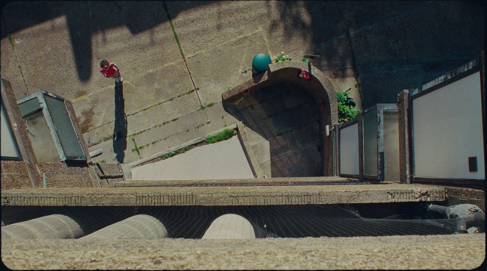 a skateboarder is doing a trick on a ramp