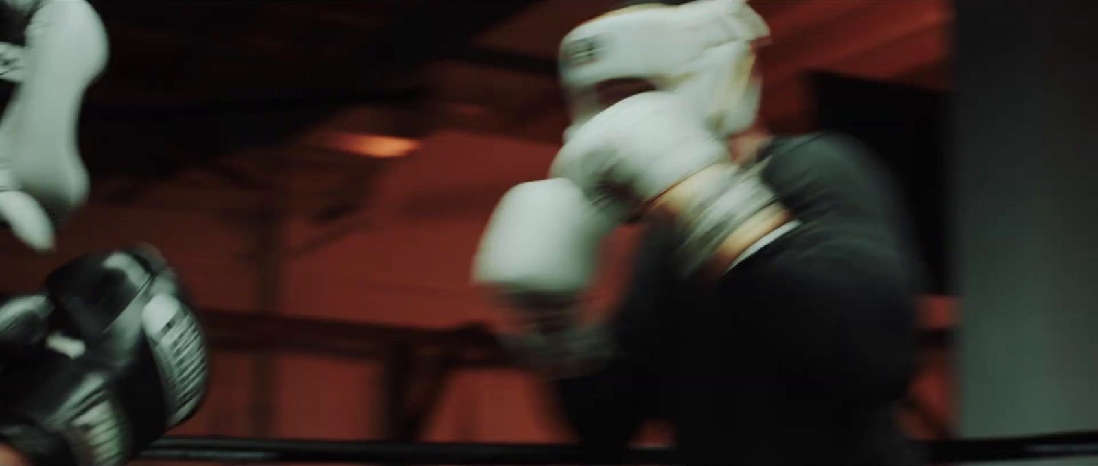 a blurry photo of a pair of boxing gloves