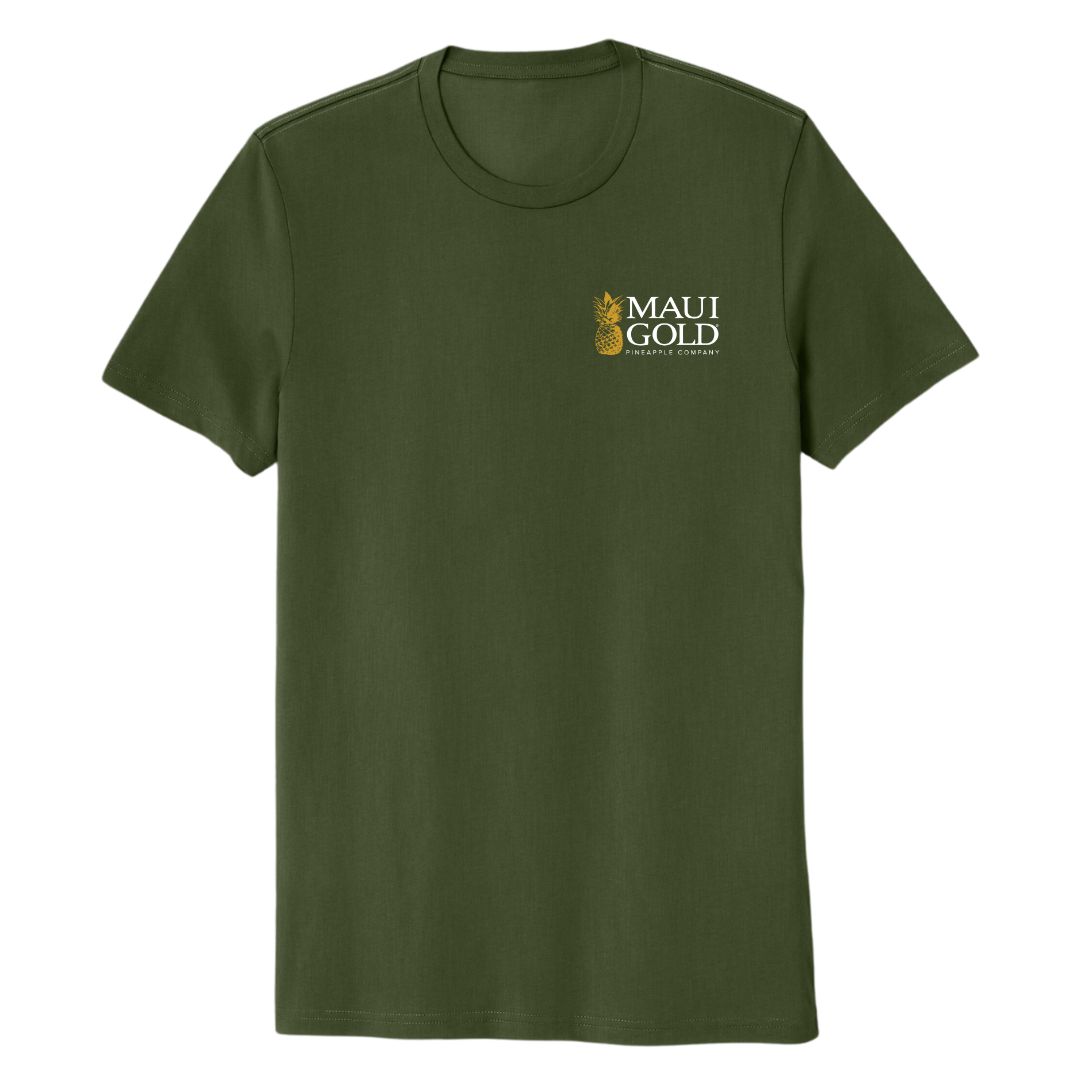 a green t - shirt with the words mau gold on it