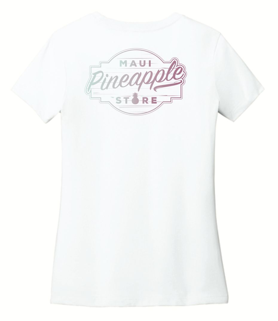 a women's t - shirt with a logo on the chest