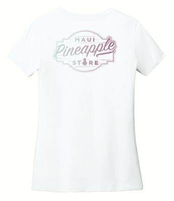 a women's t - shirt with a logo on the chest