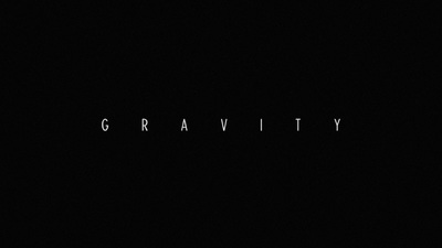 a black background with the word gravity written in white