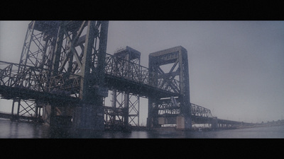 a large bridge spanning over a large body of water