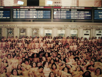 a large group of naked women posing for a picture