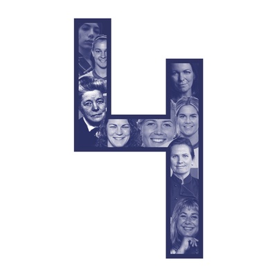 the letter h is made up of a group of people