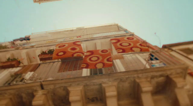 a view of a building from the ground looking up