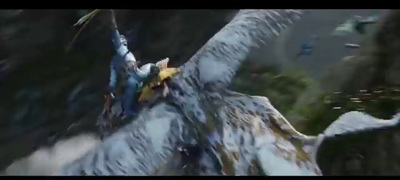 a man riding on the back of a giant bird