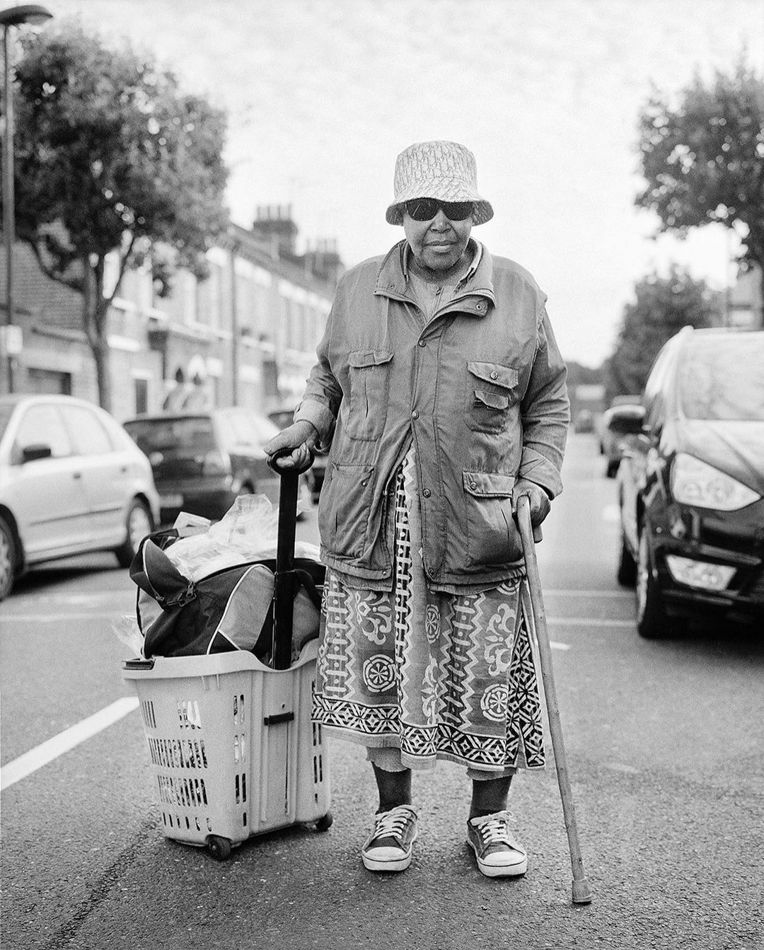 a man is standing on the side of the road