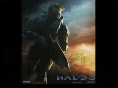 a movie poster of halos with a man holding a gun