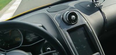 the dashboard of a car on a road