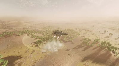 a computer generated image of a war machine in the desert