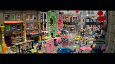 a city filled with lots of colorful buildings