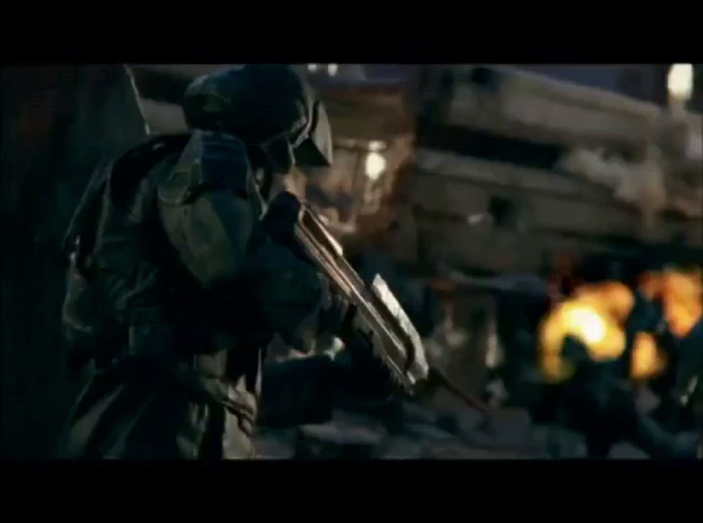 a soldier with a gun in a scene from the movie call of duty