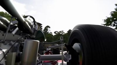 a close up of a large tire on a vehicle