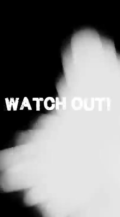 a black and white photo with the words watch out