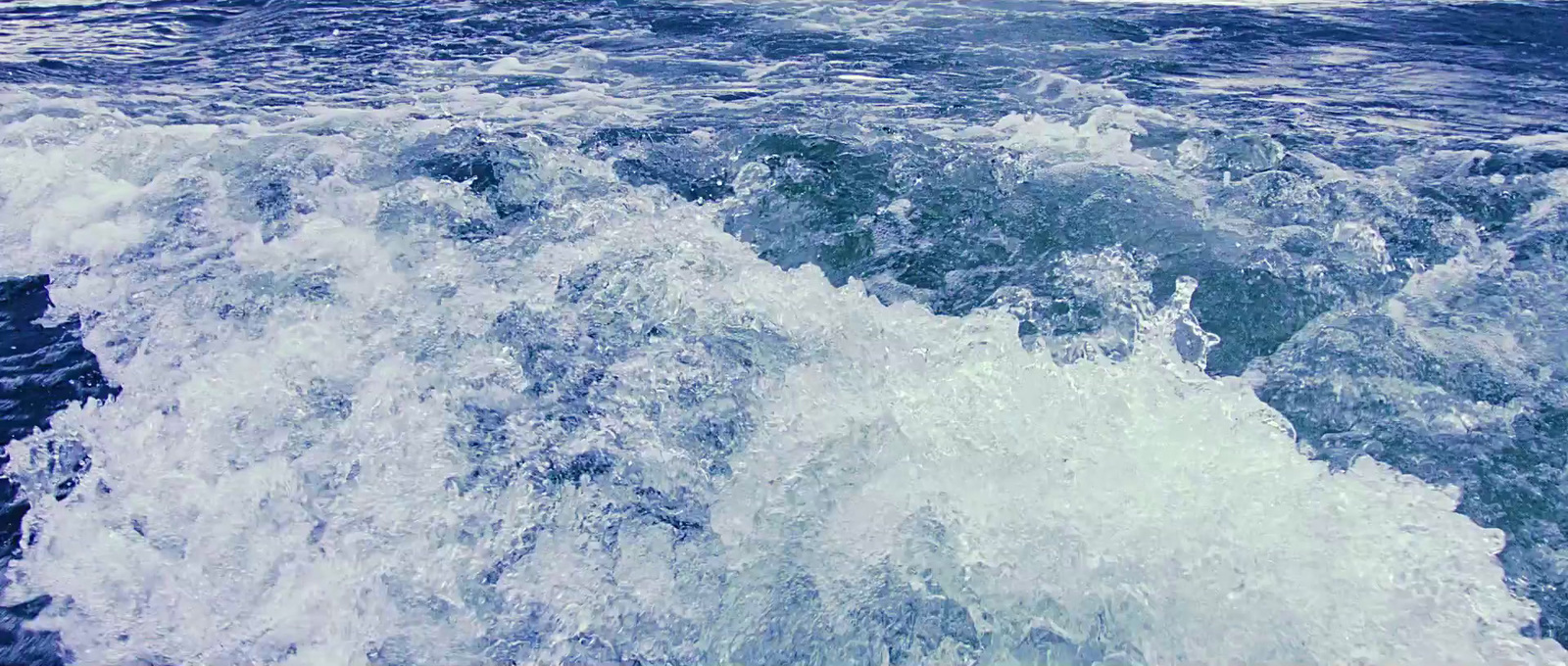 the wake of a boat in the ocean