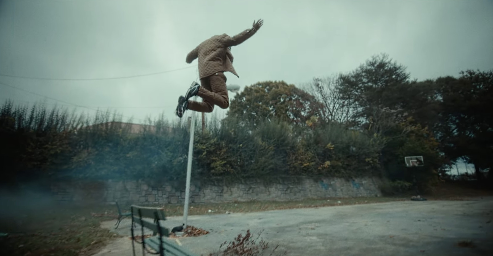 a person doing a trick on a skateboard