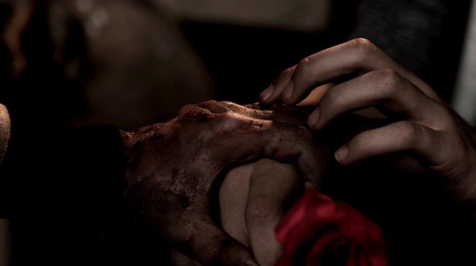 a close up of a person's hands holding something