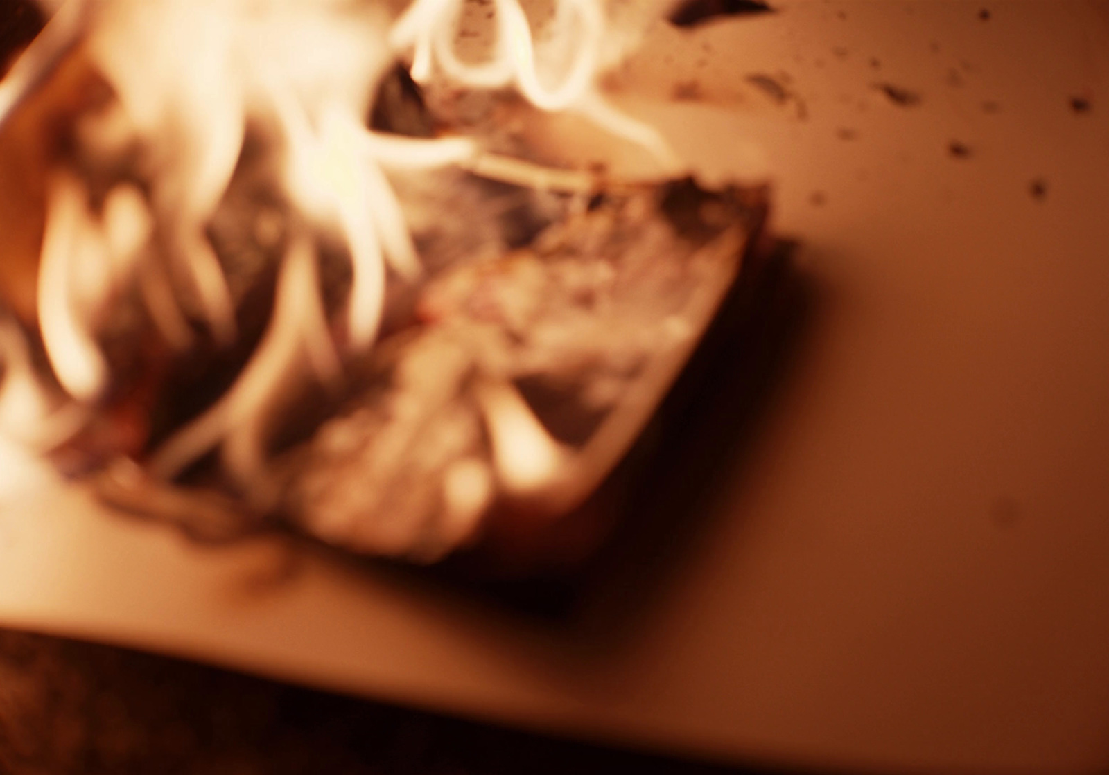 a close up of a piece of food on a table