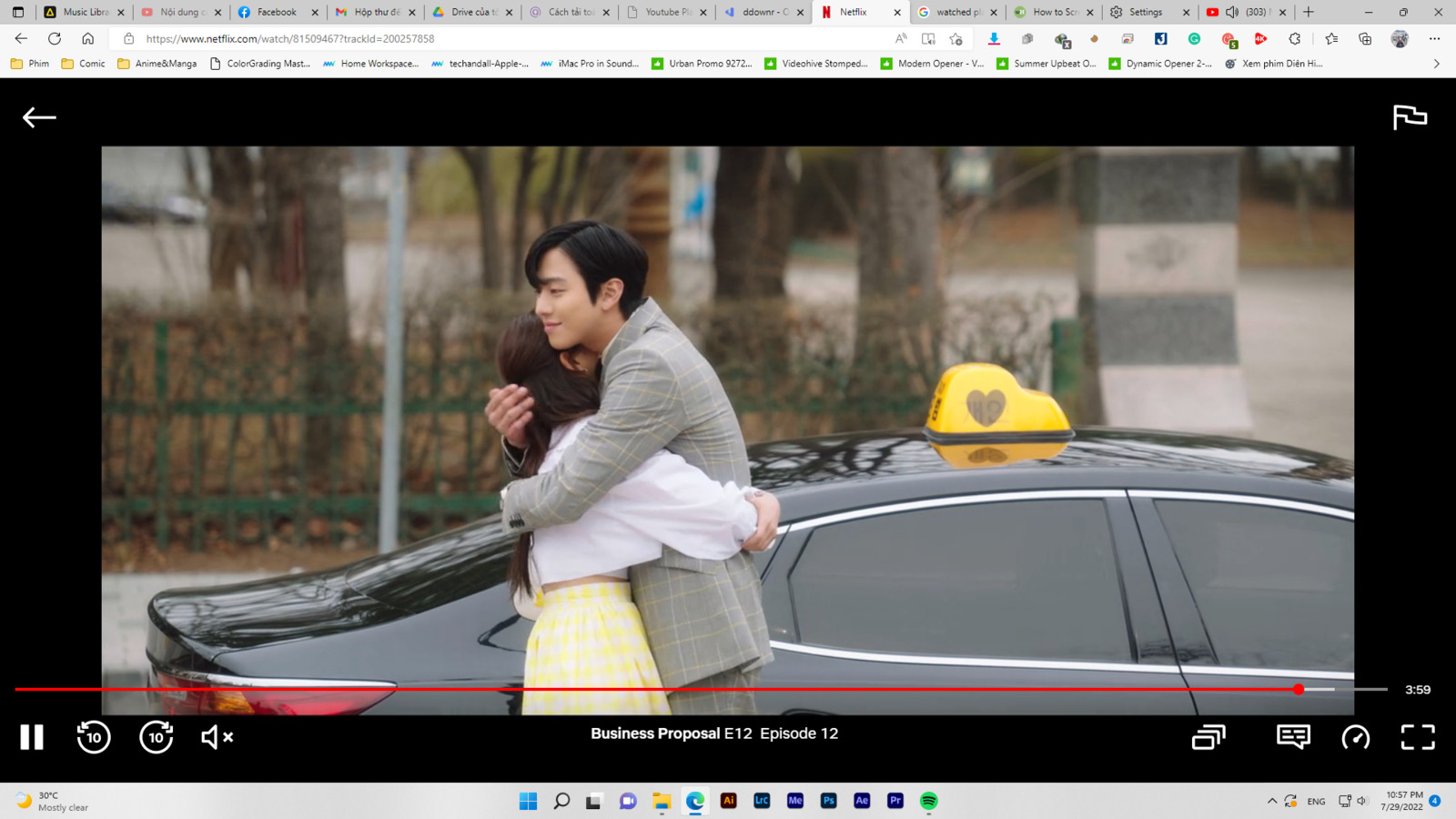 a man and a woman hugging in front of a car