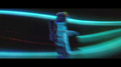 a blurry photo of a person skiing in the dark