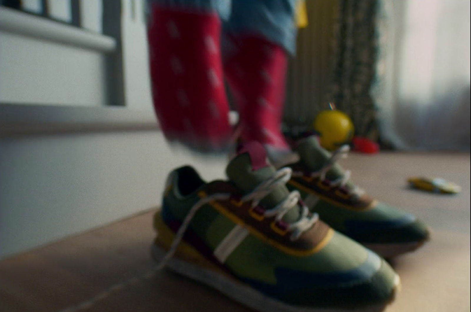 a pair of shoes that are on a table