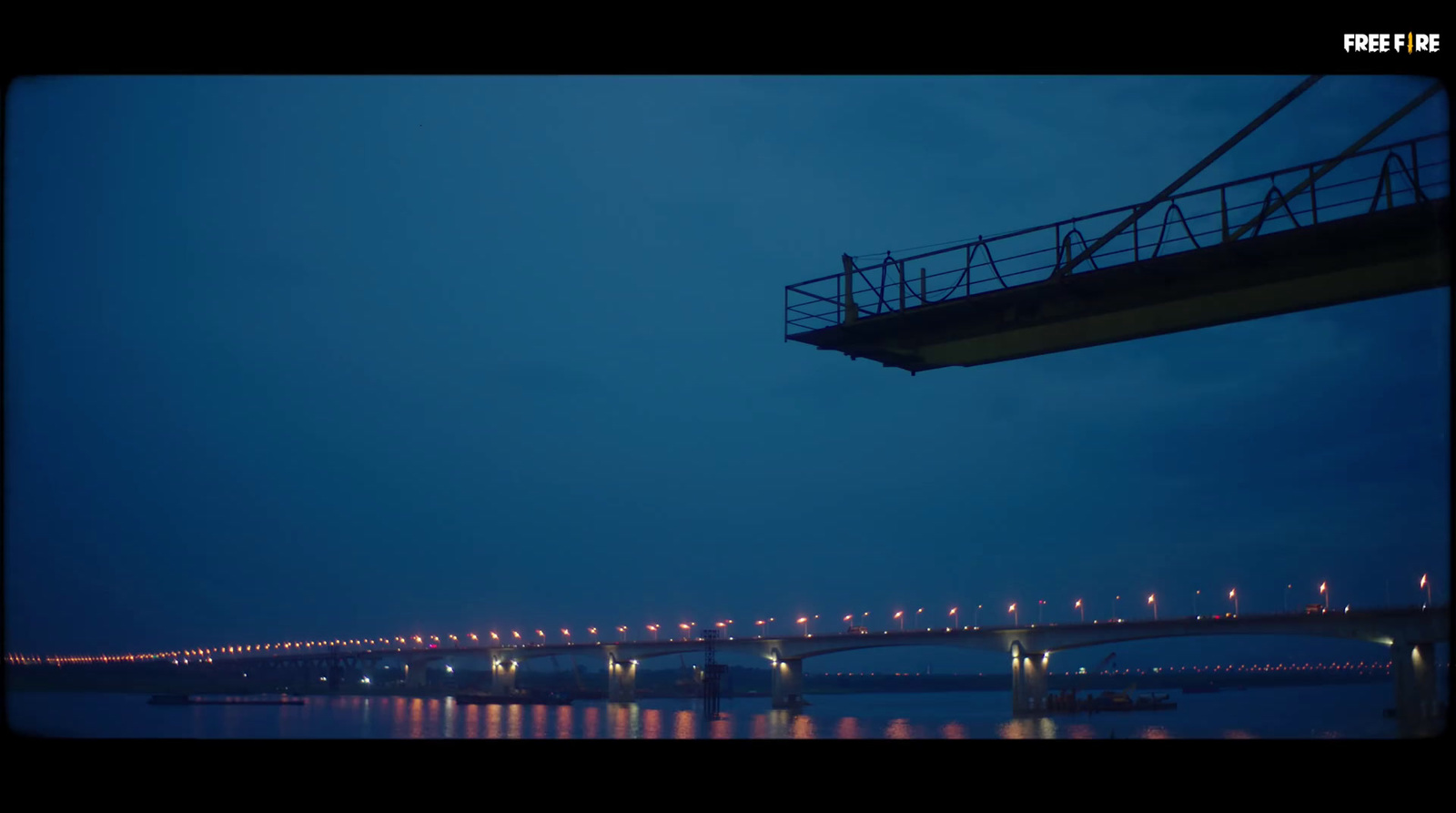 a bridge over a body of water at night