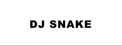 a black and white photo of the word dj snake