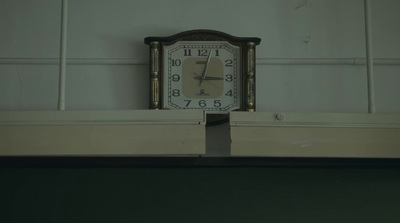 a clock on a wall in a room