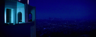 a view of a city at night from a window