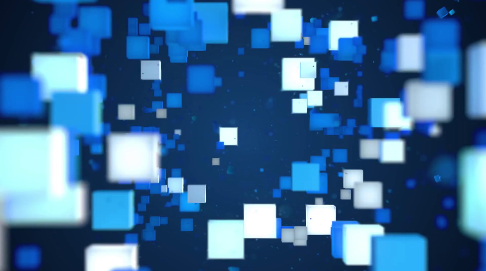 a blue and white abstract background with squares